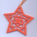 Filzstern Ornament, orange
